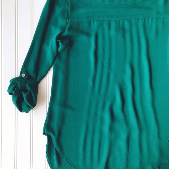 LOFT Drapey Blouse with Adjustable Sleeves - Picture 6 of 6